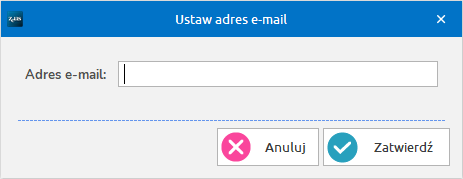 ustaw adres email